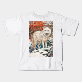 Winter Wolf Kids T-Shirt